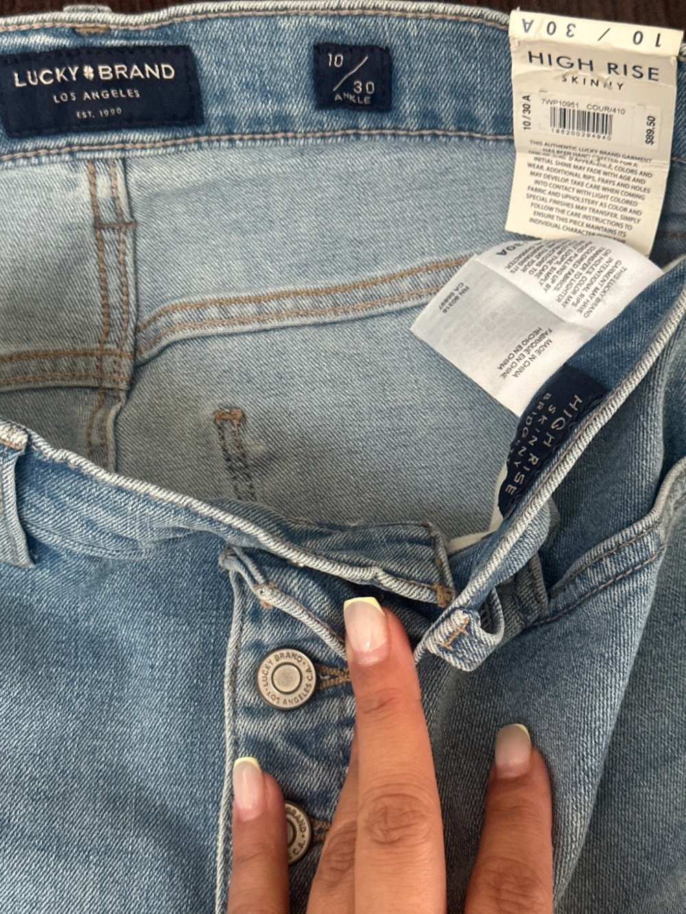 Lucky Brand High Rise Skinny Bridgette Jeans sz 10/30 ankle - Picture 4 of 5